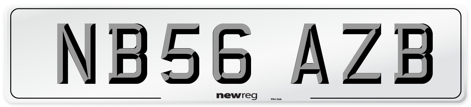NB56 AZB Number Plate from New Reg